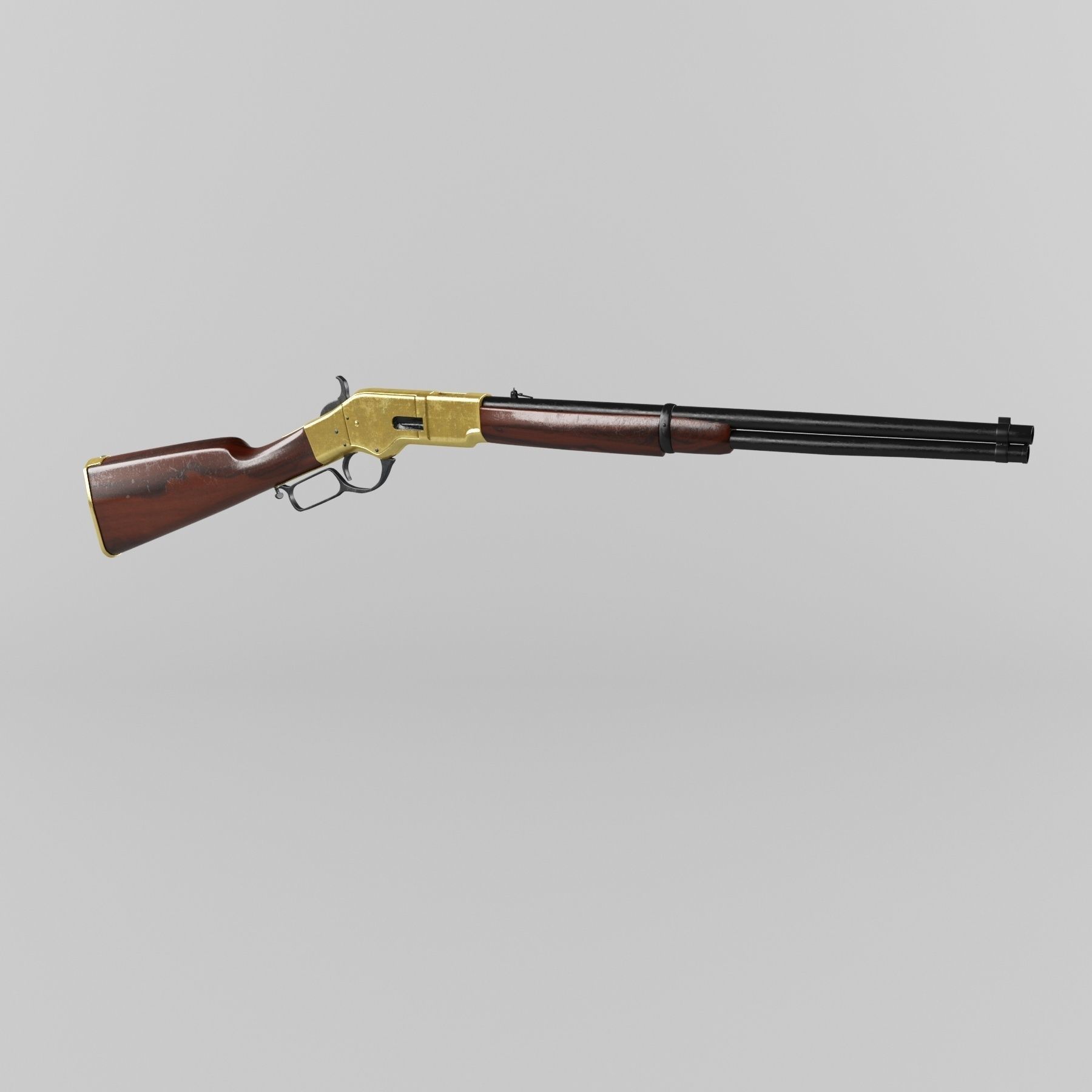 Winchester 1866 Yellowboy 3D model_2