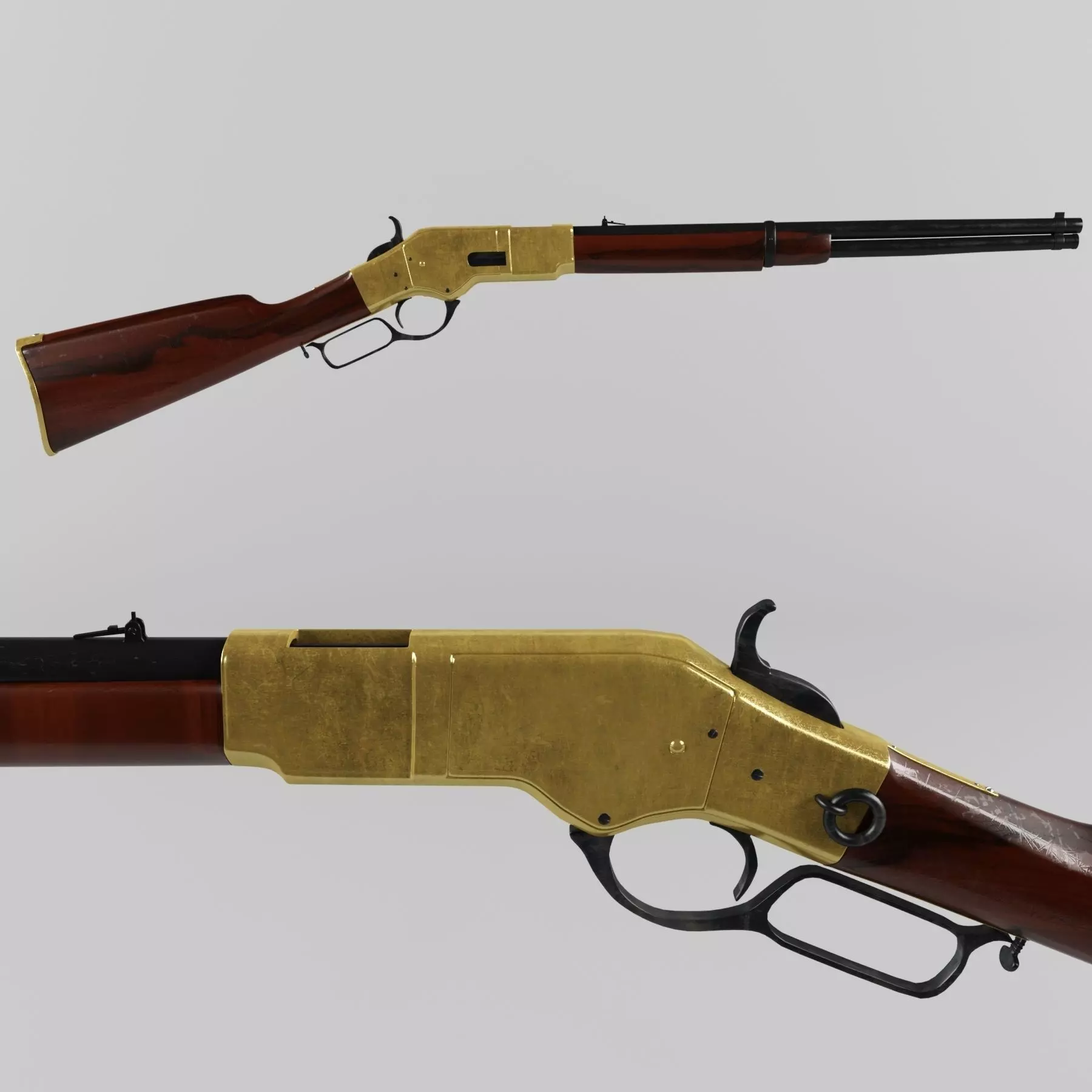 Winchester 1866 Yellowboy 3D model_0