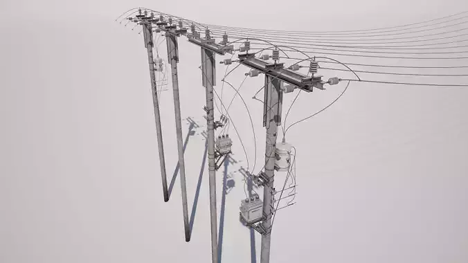 Modular Electricity Pole Variations Pack