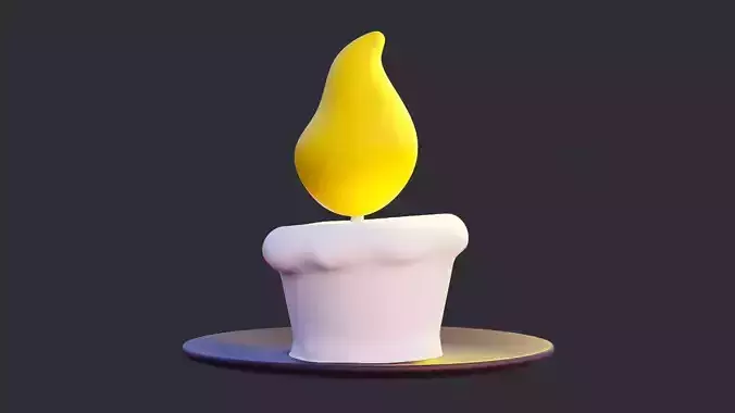 Low Poly Candle
