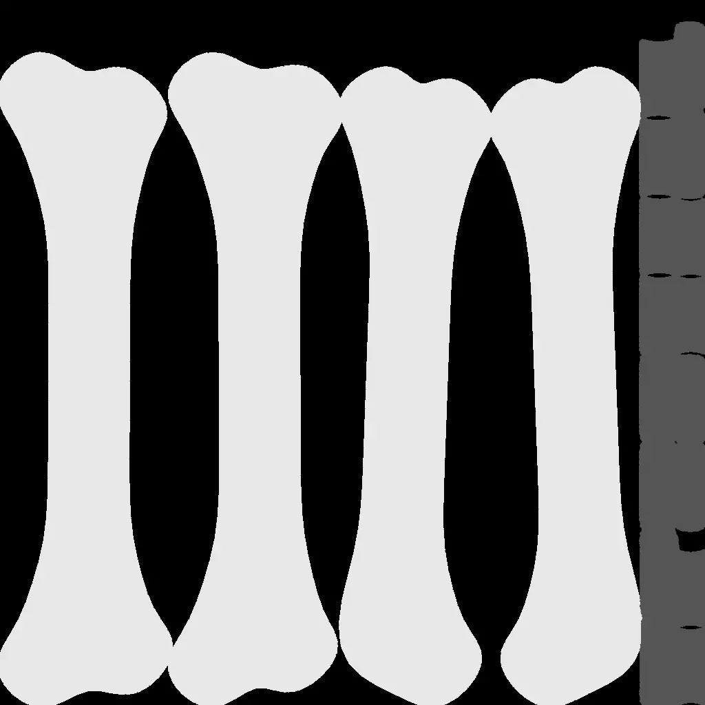 Low Poly Crossed Bones 3D model_1