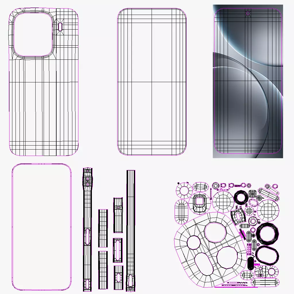 Oppo Find X9 Pro Silk White 3D model_11