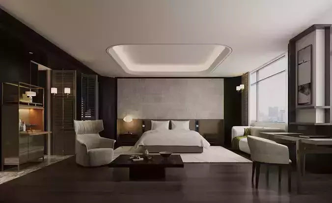 modern luxurious hotel rooms