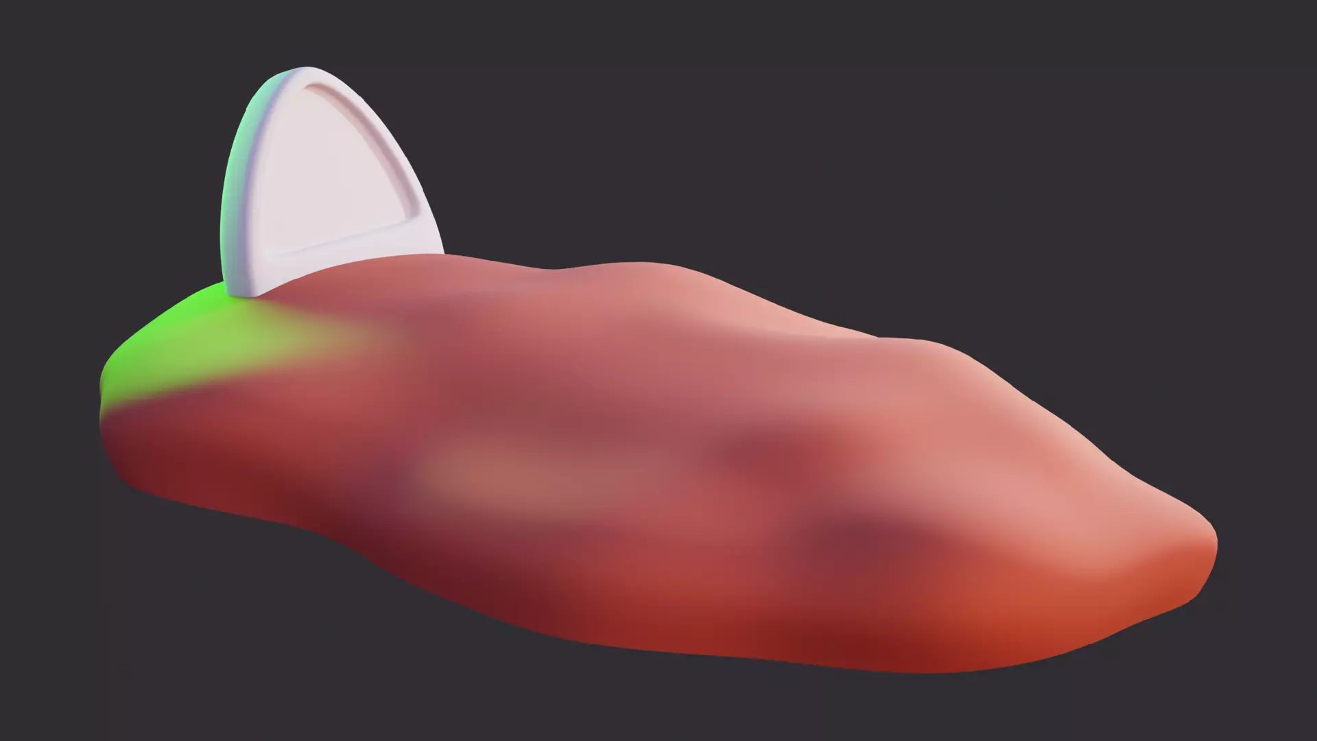 Low Poly Grave 3D model_0