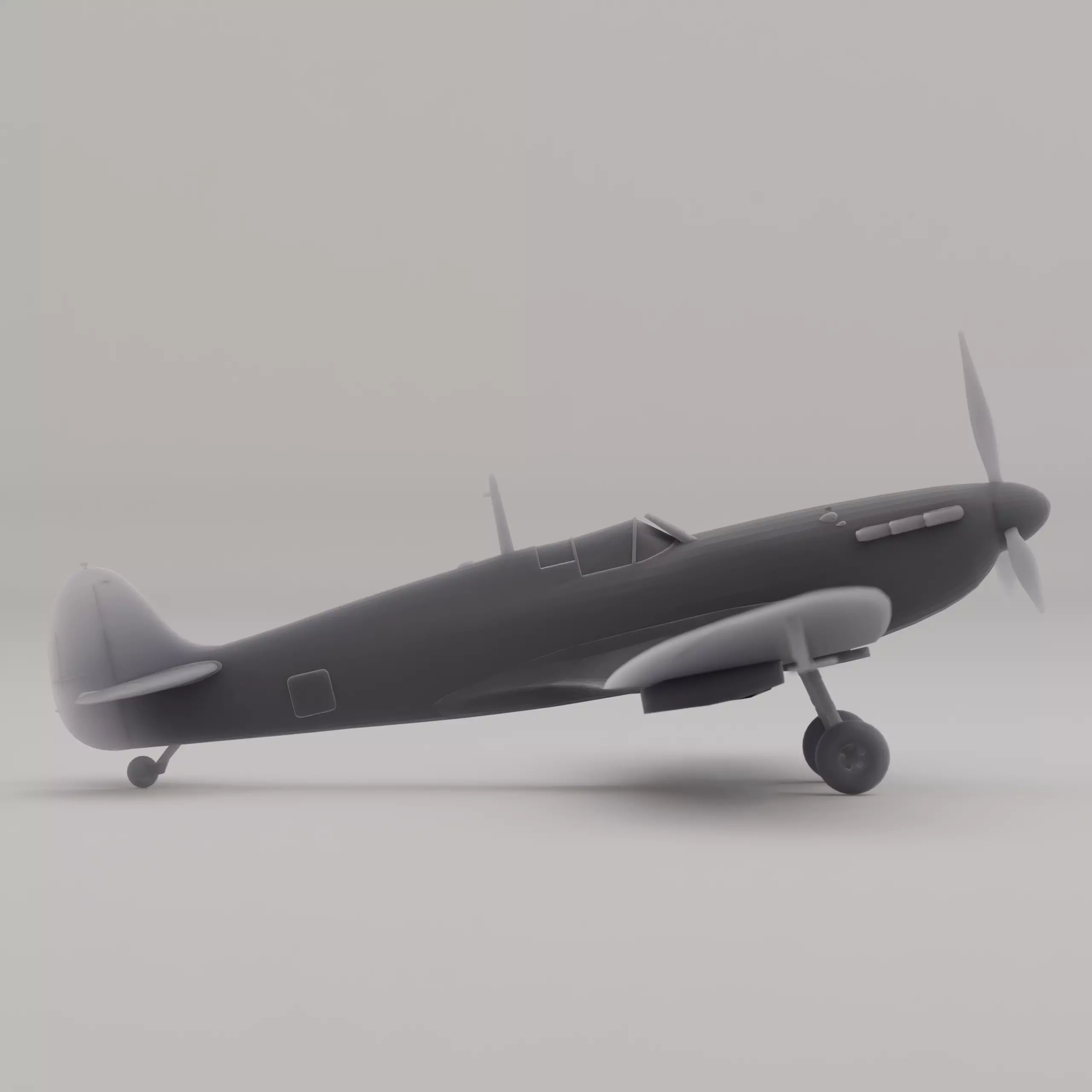 Supermarine Spitfire Mk IIa Fighter United Kingdom WWII 1936 3D print model_1