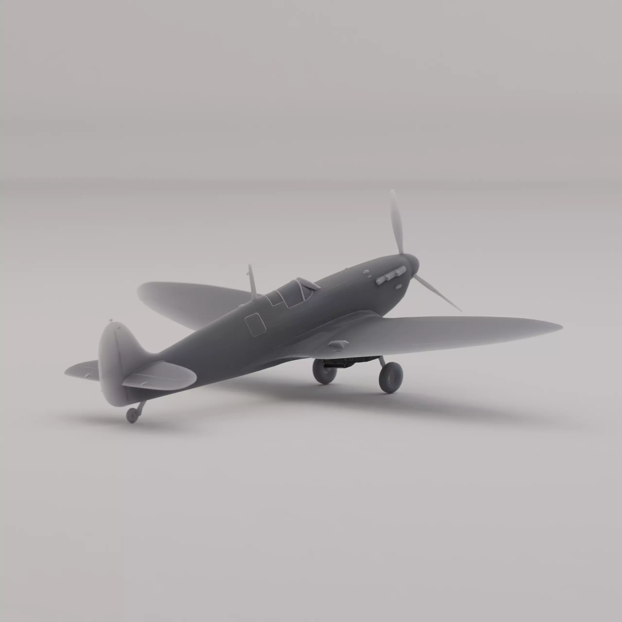 Supermarine Spitfire Mk IIa Fighter United Kingdom WWII 1936 3D print model_3