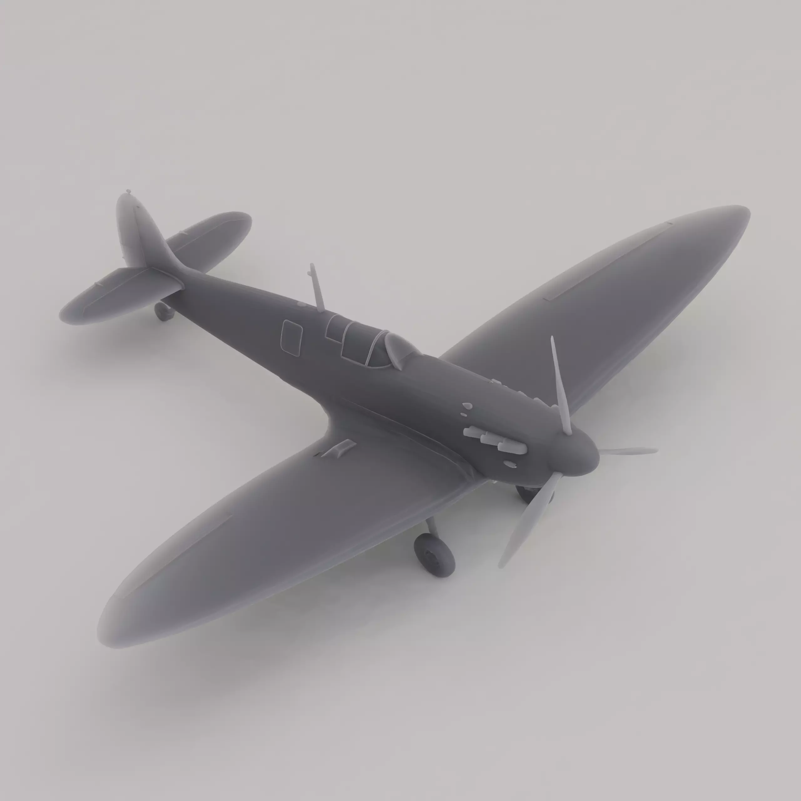 Supermarine Spitfire Mk IIa Fighter United Kingdom WWII 1936 3D print model_2