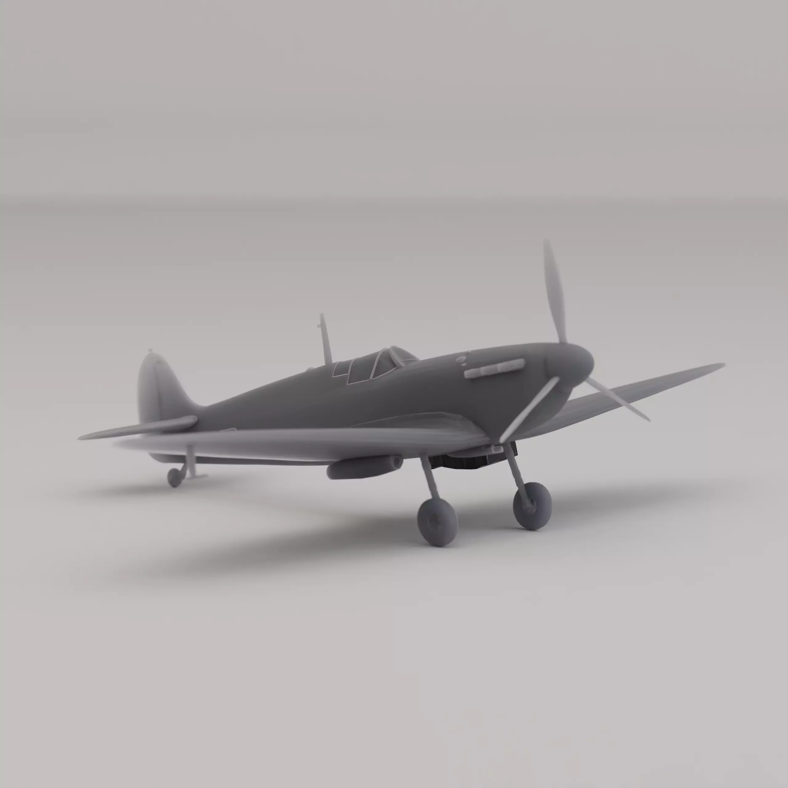 Supermarine Spitfire Mk IIa Fighter United Kingdom WWII 1936 3D print model_0