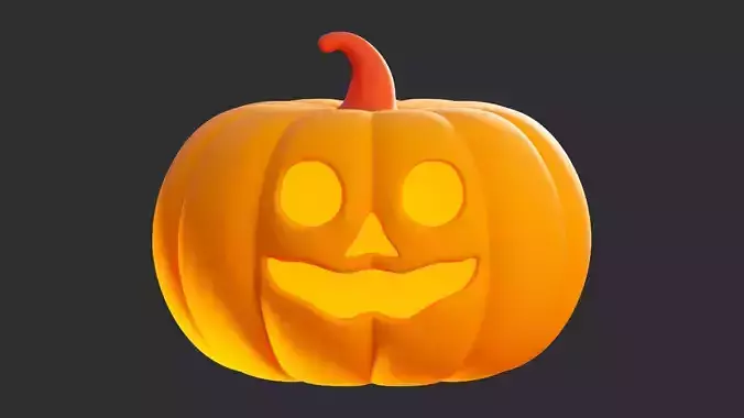 Low Poly Jack O Lantern 2