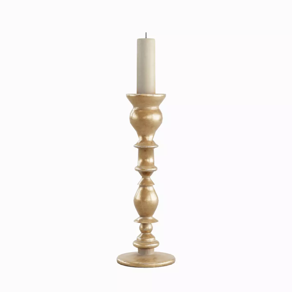 Elegant Candlestick 01 Low-poly 3D model_1
