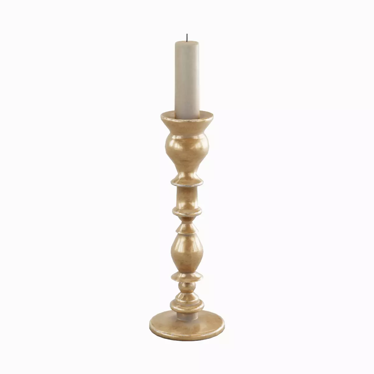 Elegant Candlestick 01 Low-poly 3D model_4