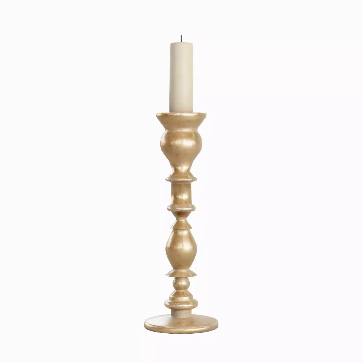 Elegant Candlestick 01 Low-poly 3D model_3