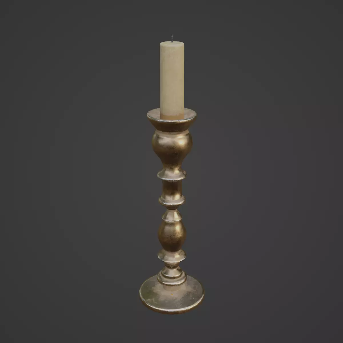 Elegant Candlestick 01 Low-poly 3D model_6