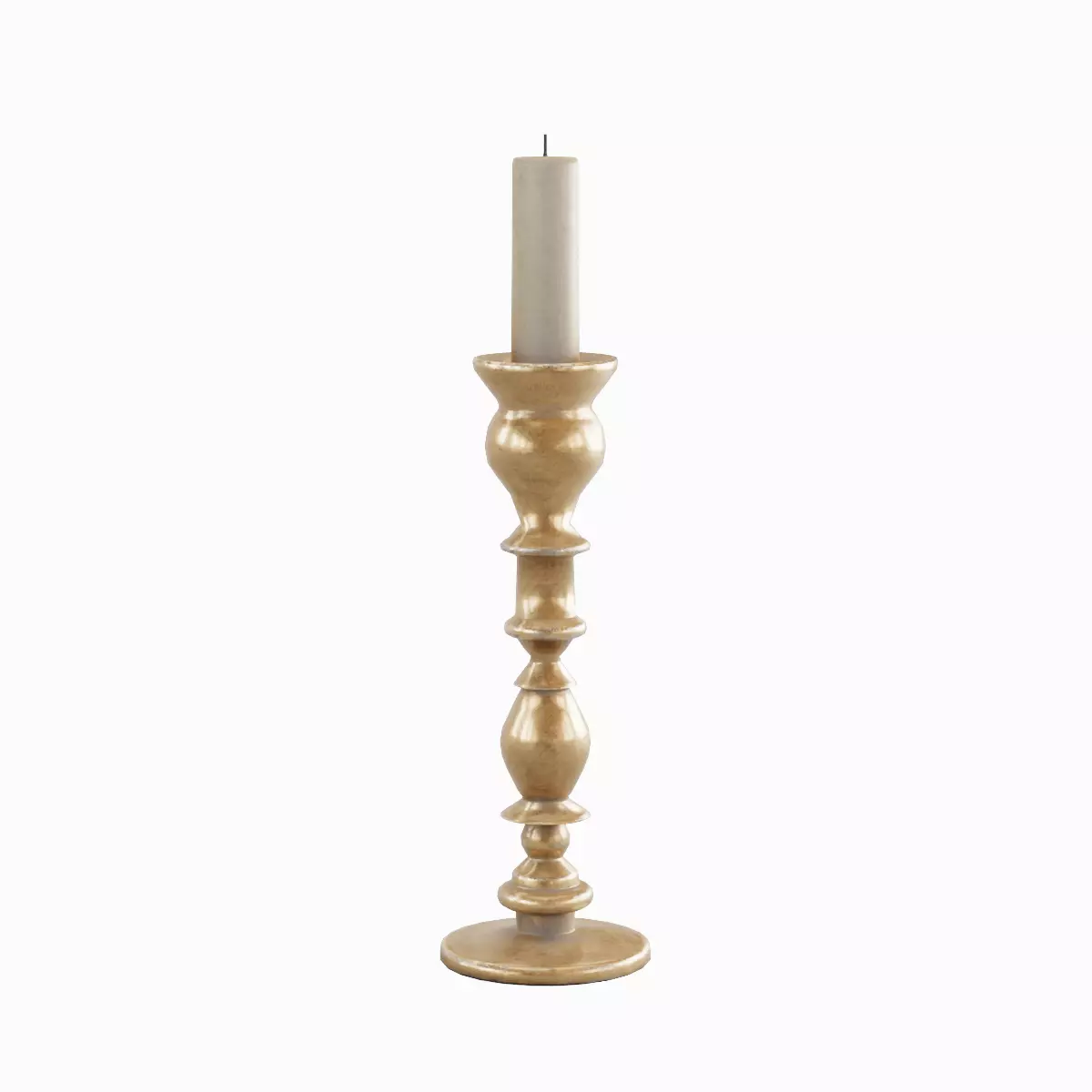 Elegant Candlestick 01 Low-poly 3D model_2