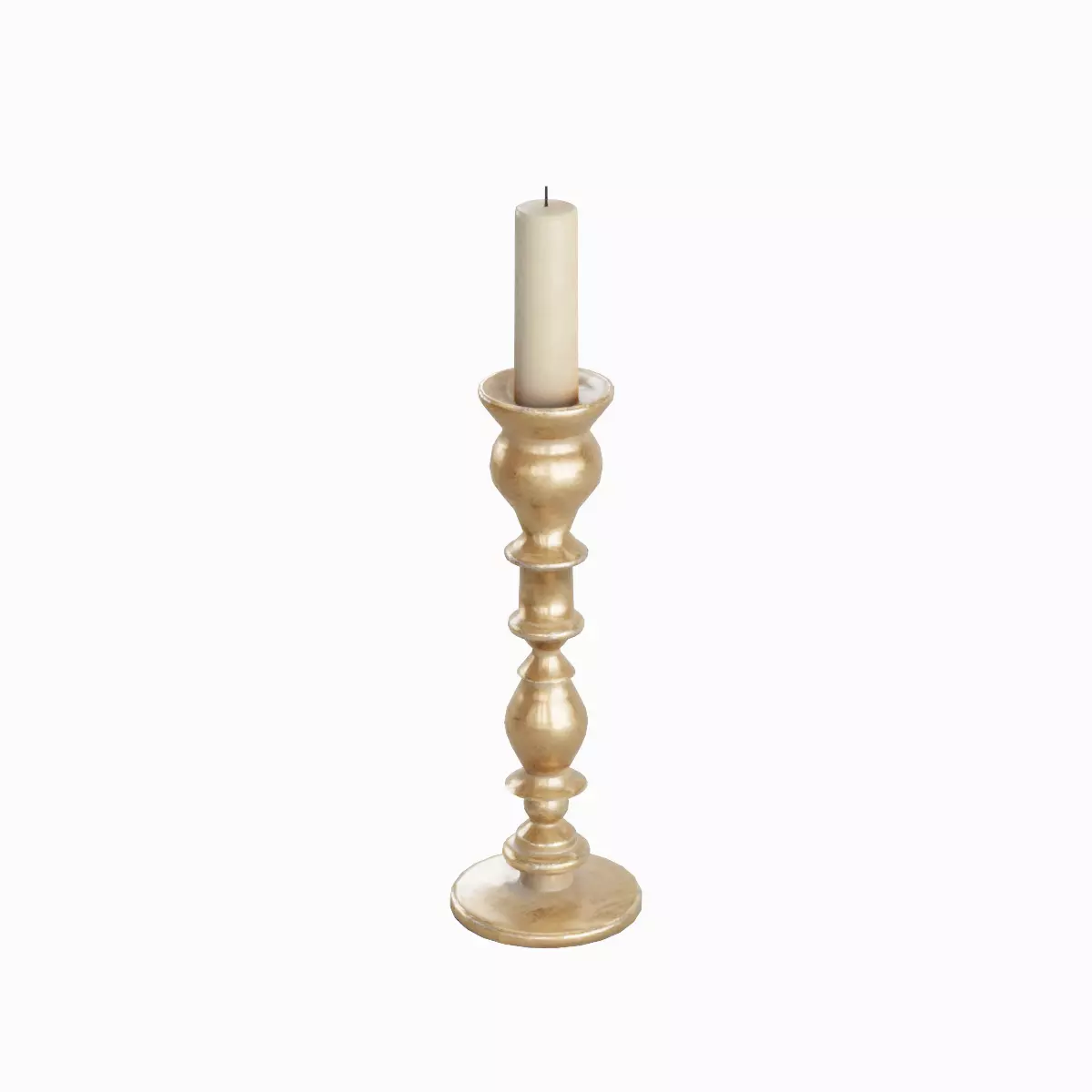 Elegant Candlestick 01 Low-poly 3D model_5