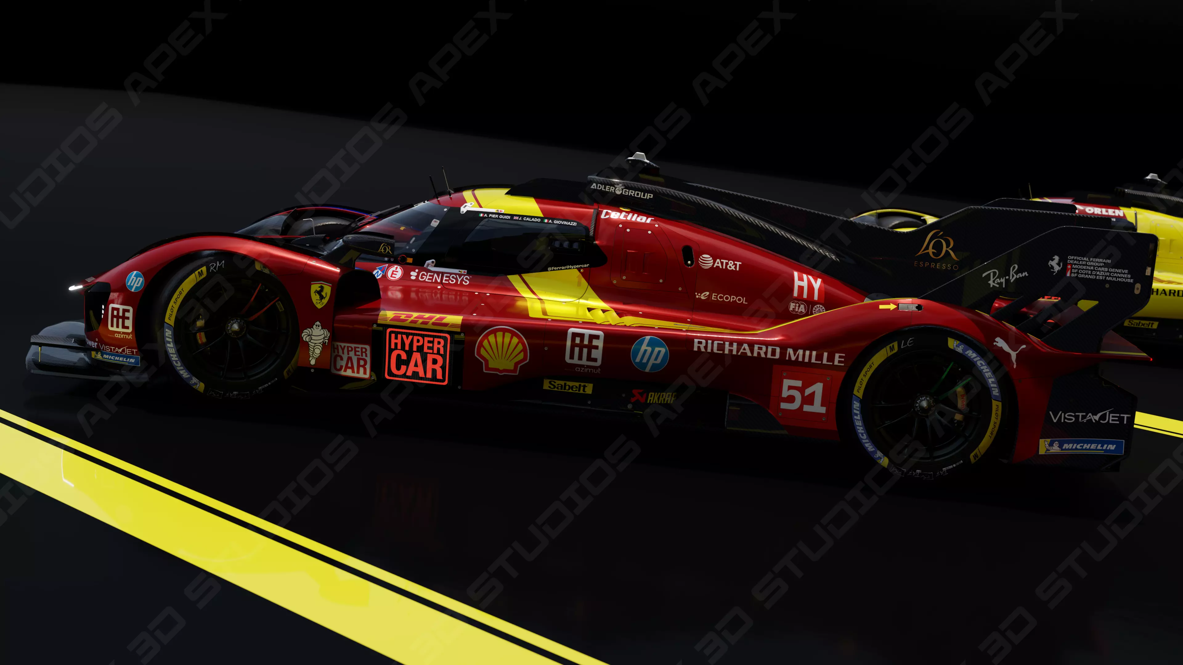 Ferrari 499P WEC 2025 - Platinum Edition 3D model_45