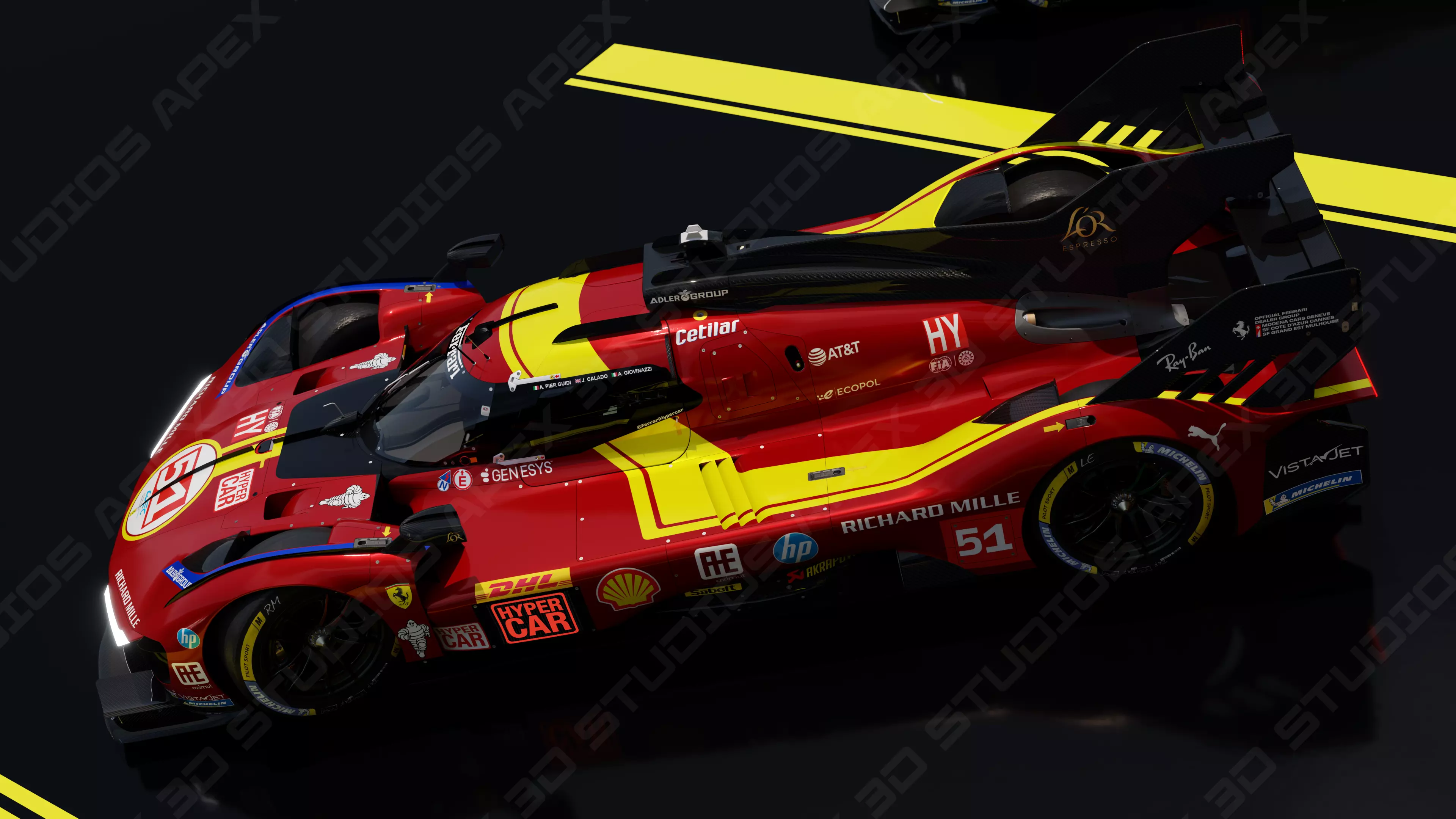 Ferrari 499P WEC 2025 - Platinum Edition 3D model_42