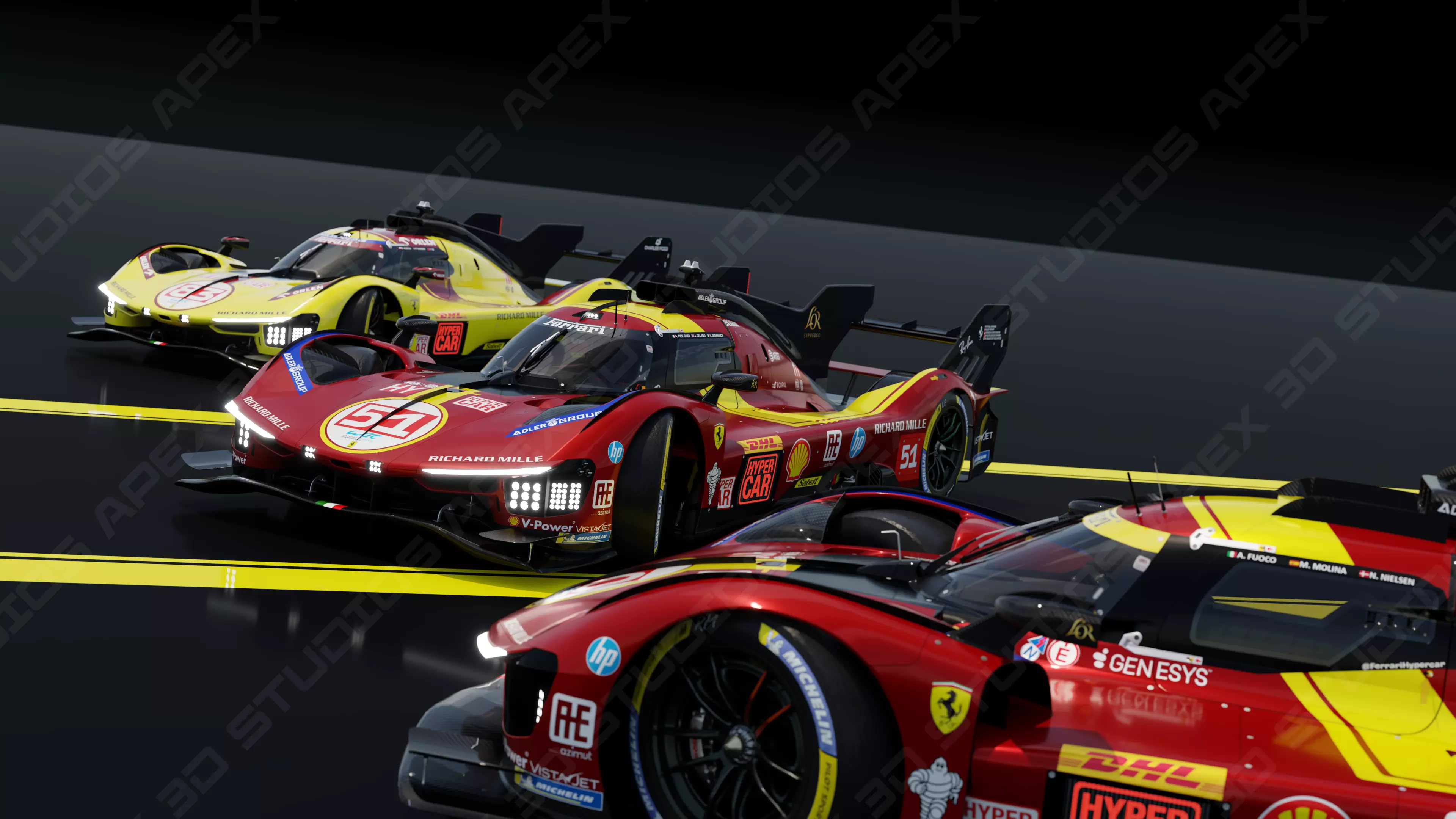 Ferrari 499P WEC 2025 - Platinum Edition 3D model_35