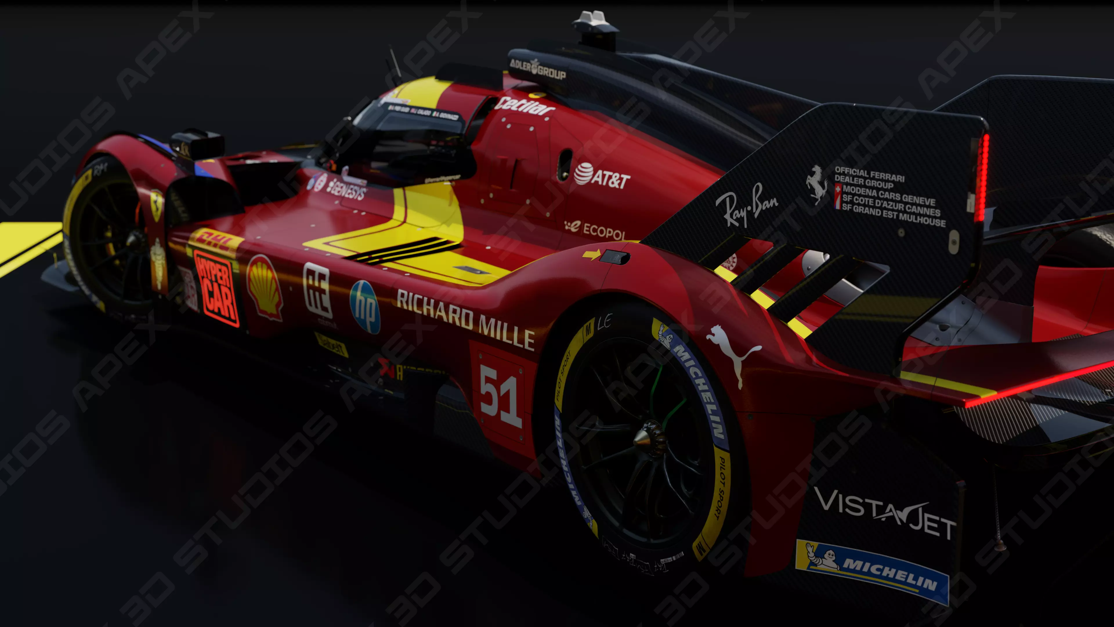 Ferrari 499P WEC 2025 - Platinum Edition 3D model_49