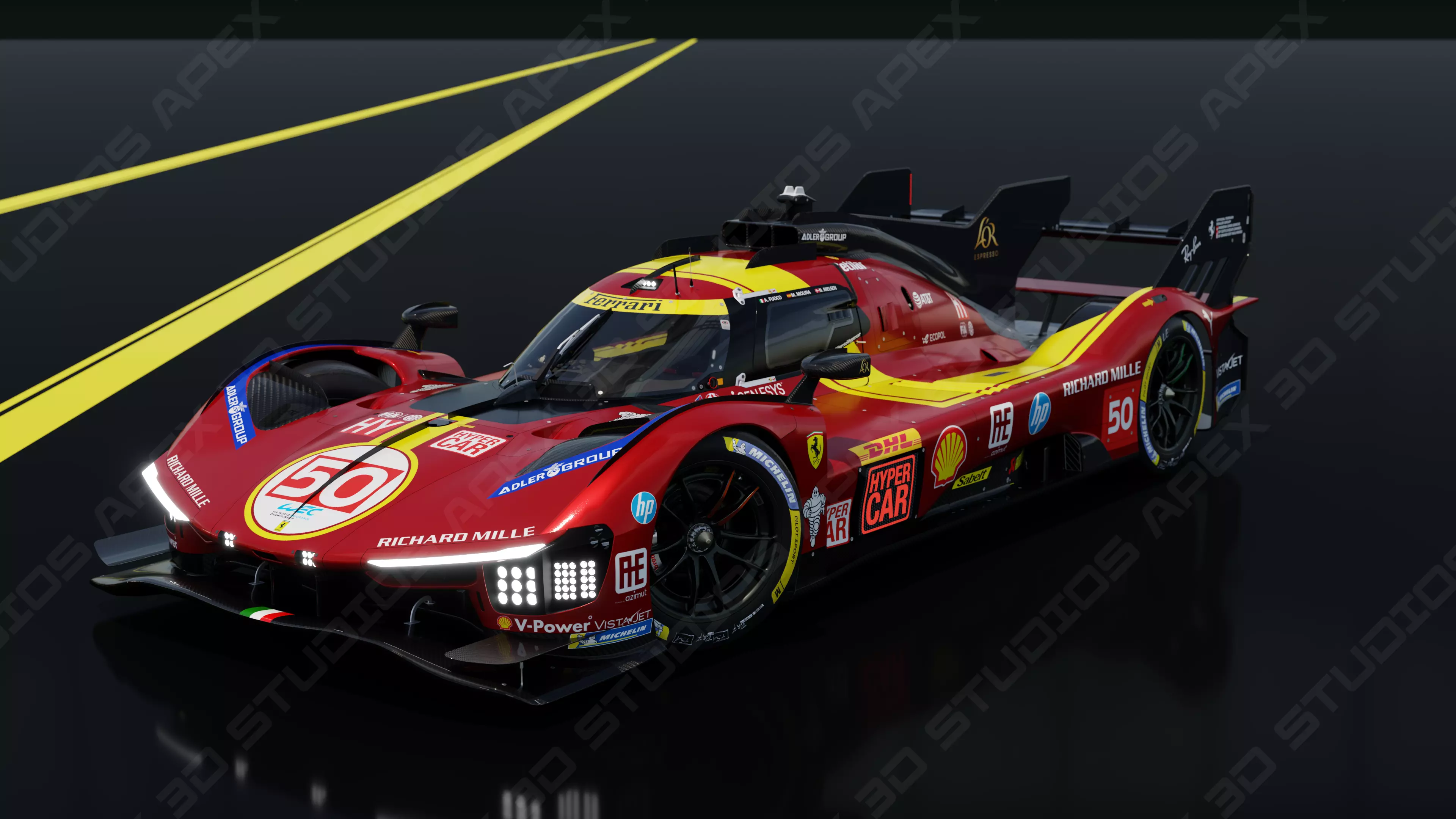 Ferrari 499P WEC 2025 - Platinum Edition 3D model_8