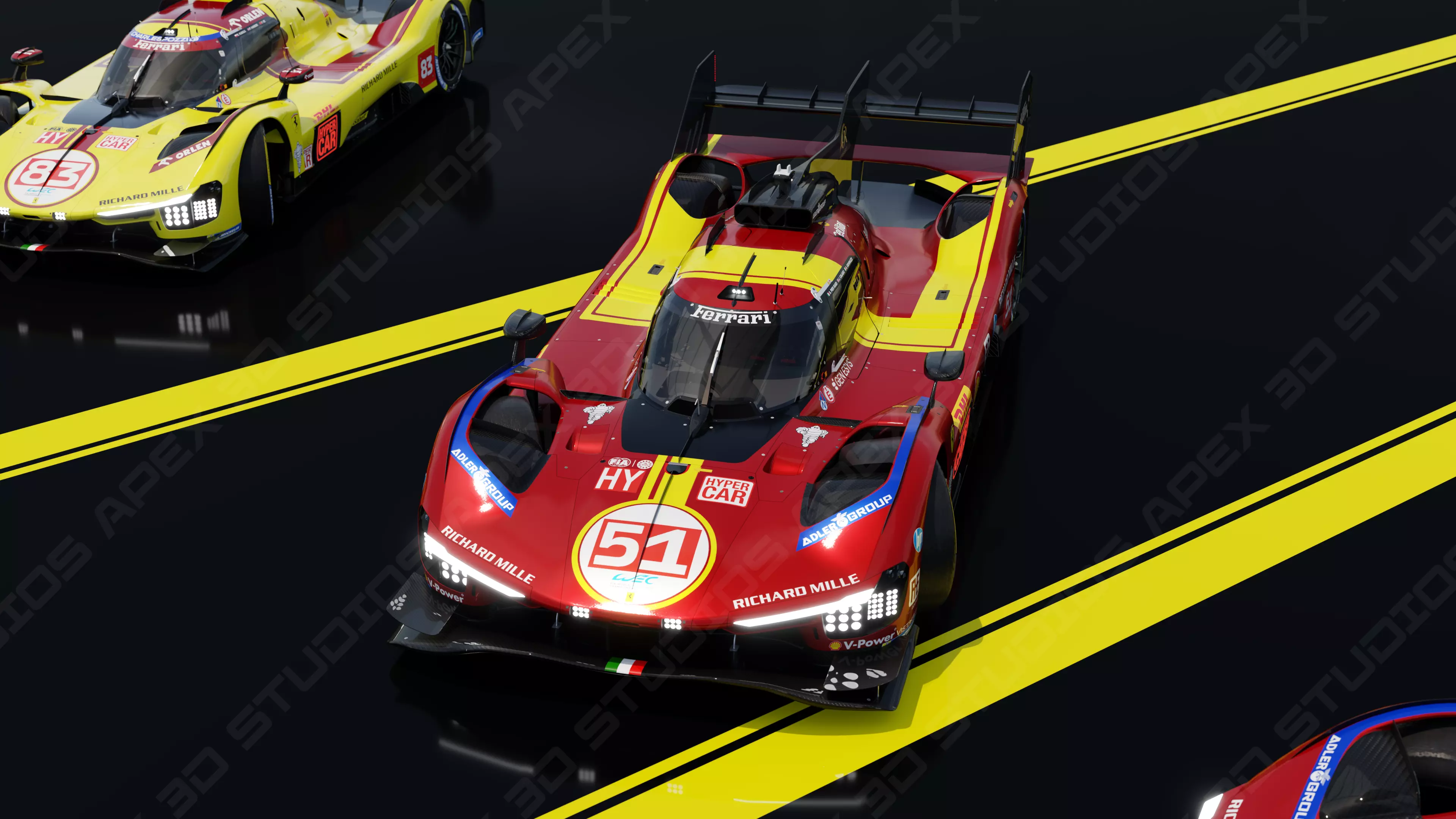 Ferrari 499P WEC 2025 - Platinum Edition 3D model_13