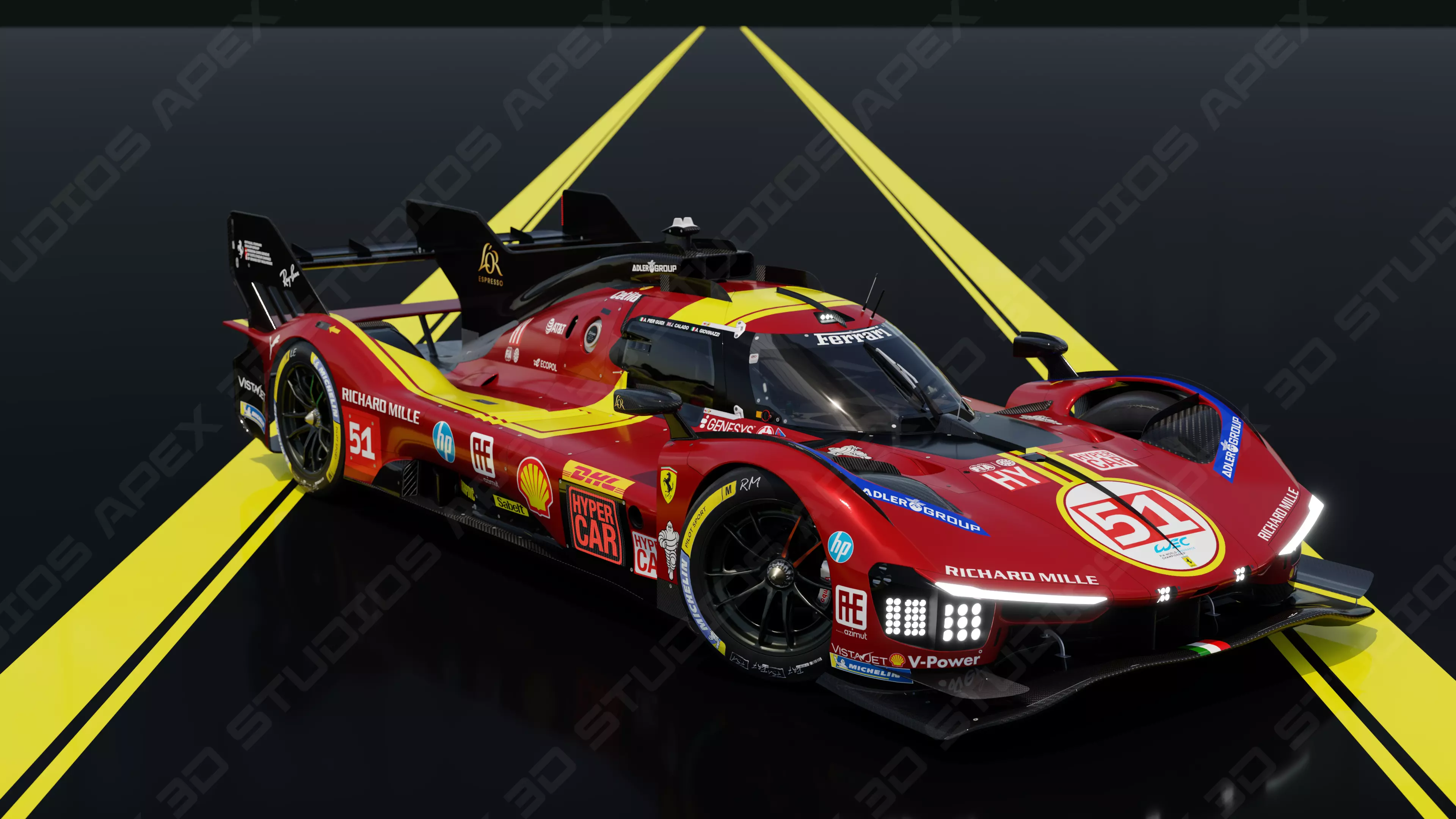 Ferrari 499P WEC 2025 - Platinum Edition 3D model_11