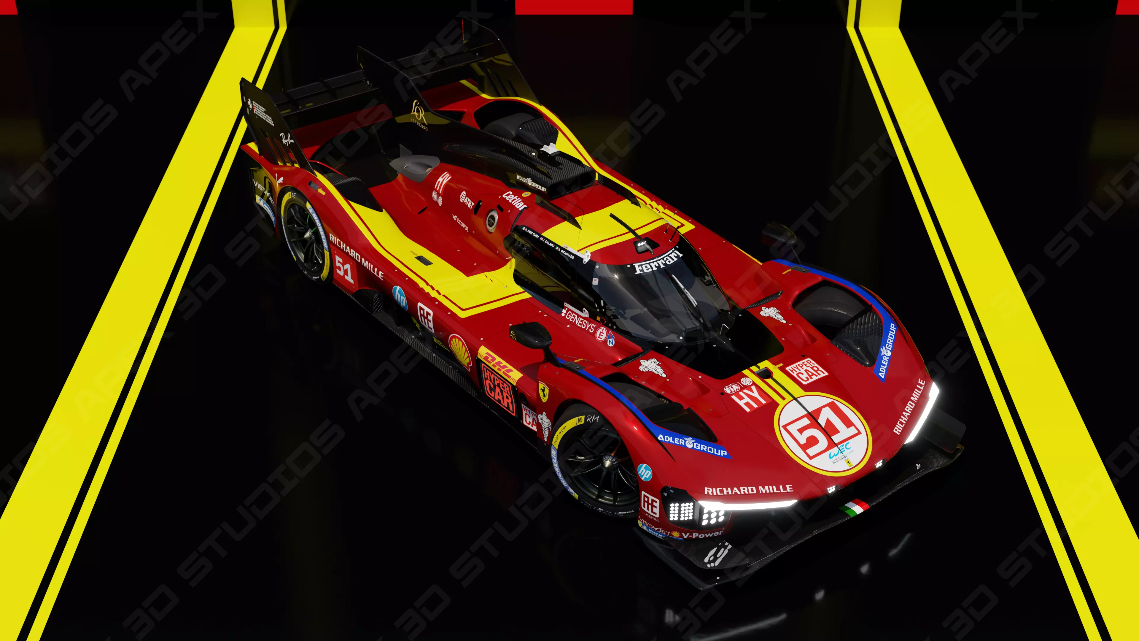 Ferrari 499P WEC 2025 - Platinum Edition 3D model_48