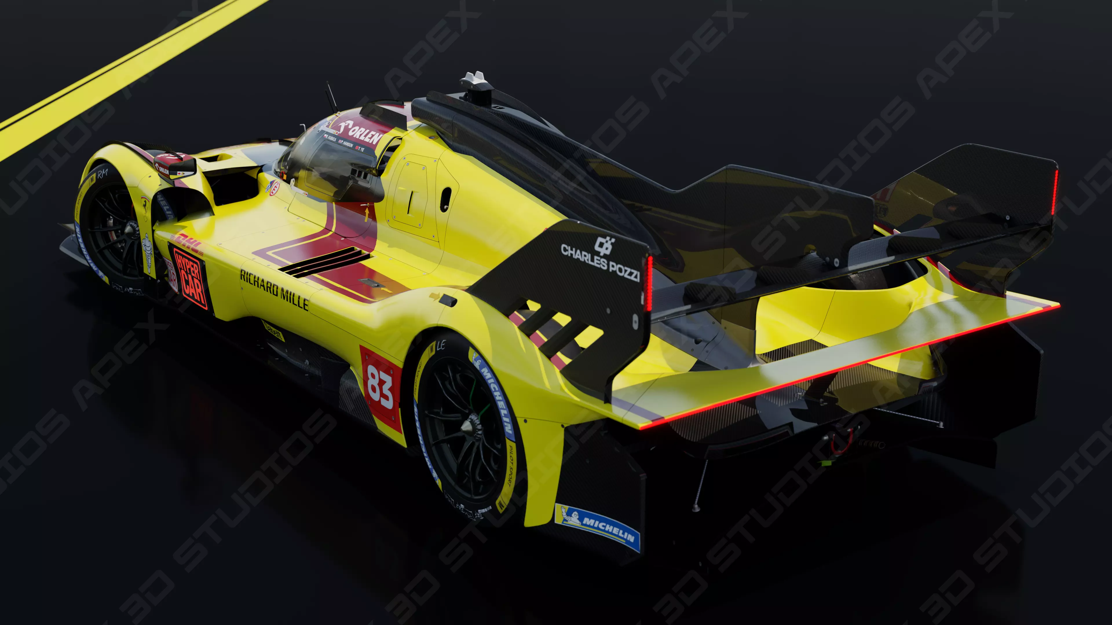 Ferrari 499P WEC 2025 - Platinum Edition 3D model_6