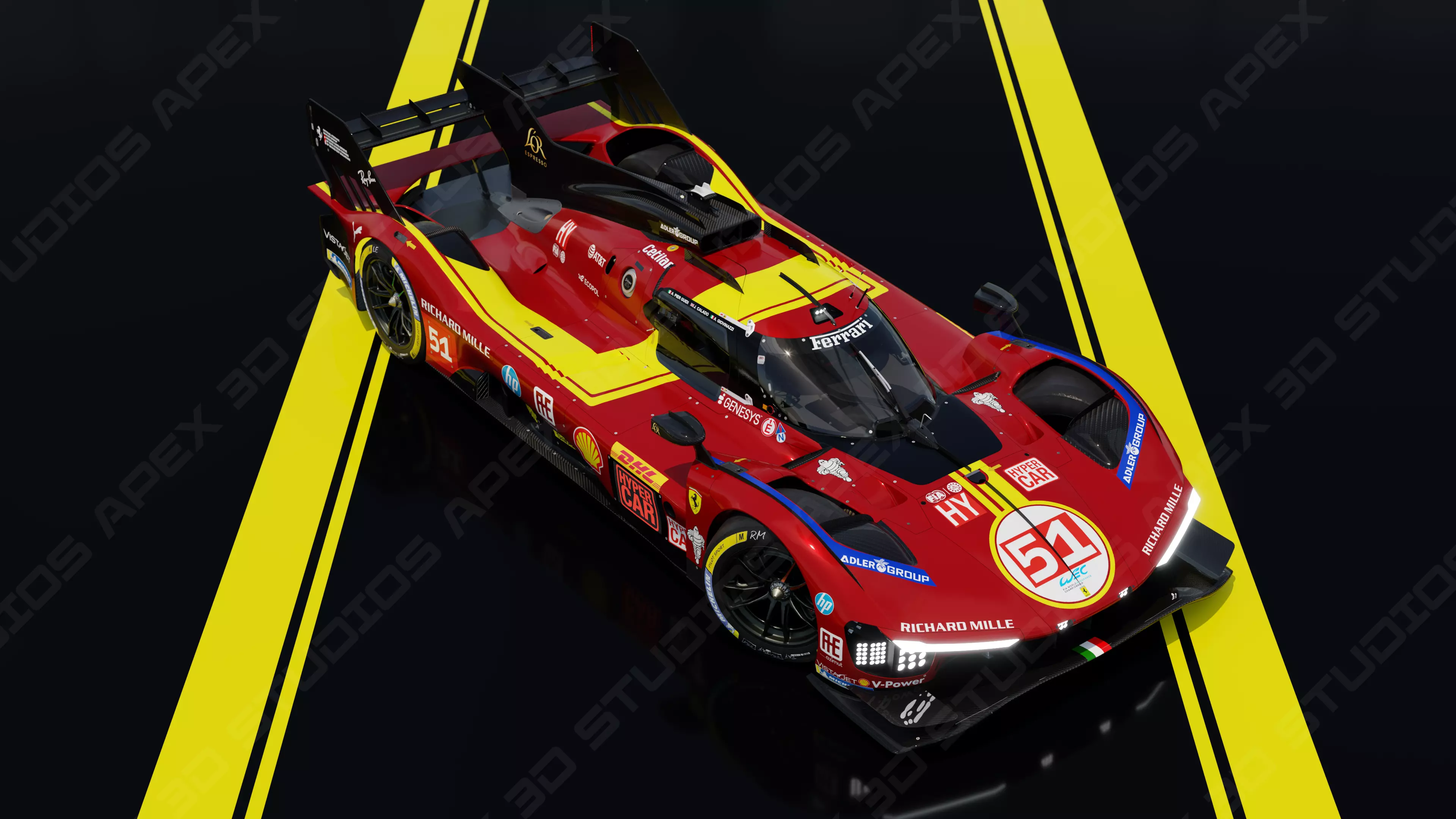 Ferrari 499P WEC 2025 - Platinum Edition 3D model_1