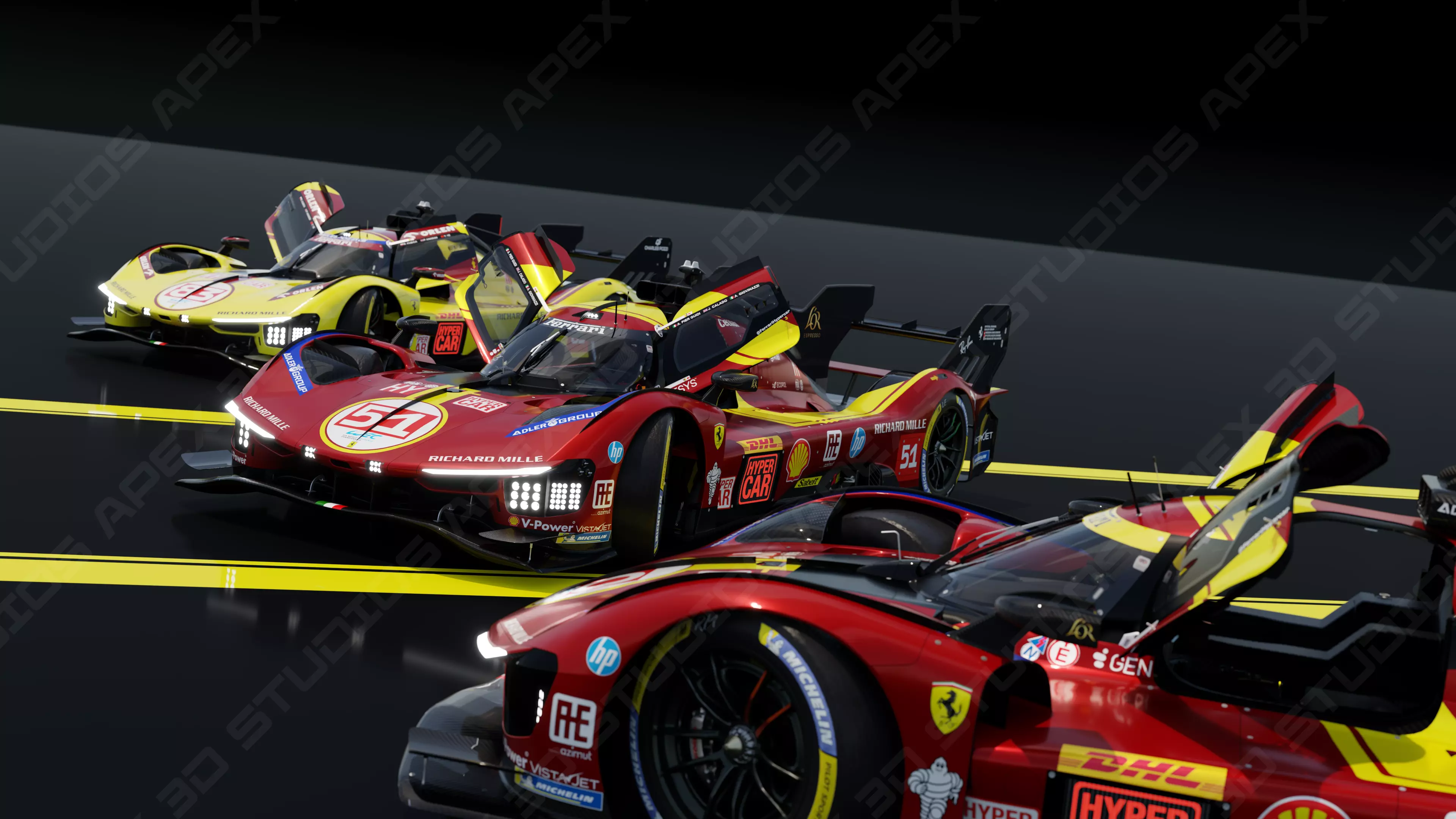 Ferrari 499P WEC 2025 - Platinum Edition 3D model_36