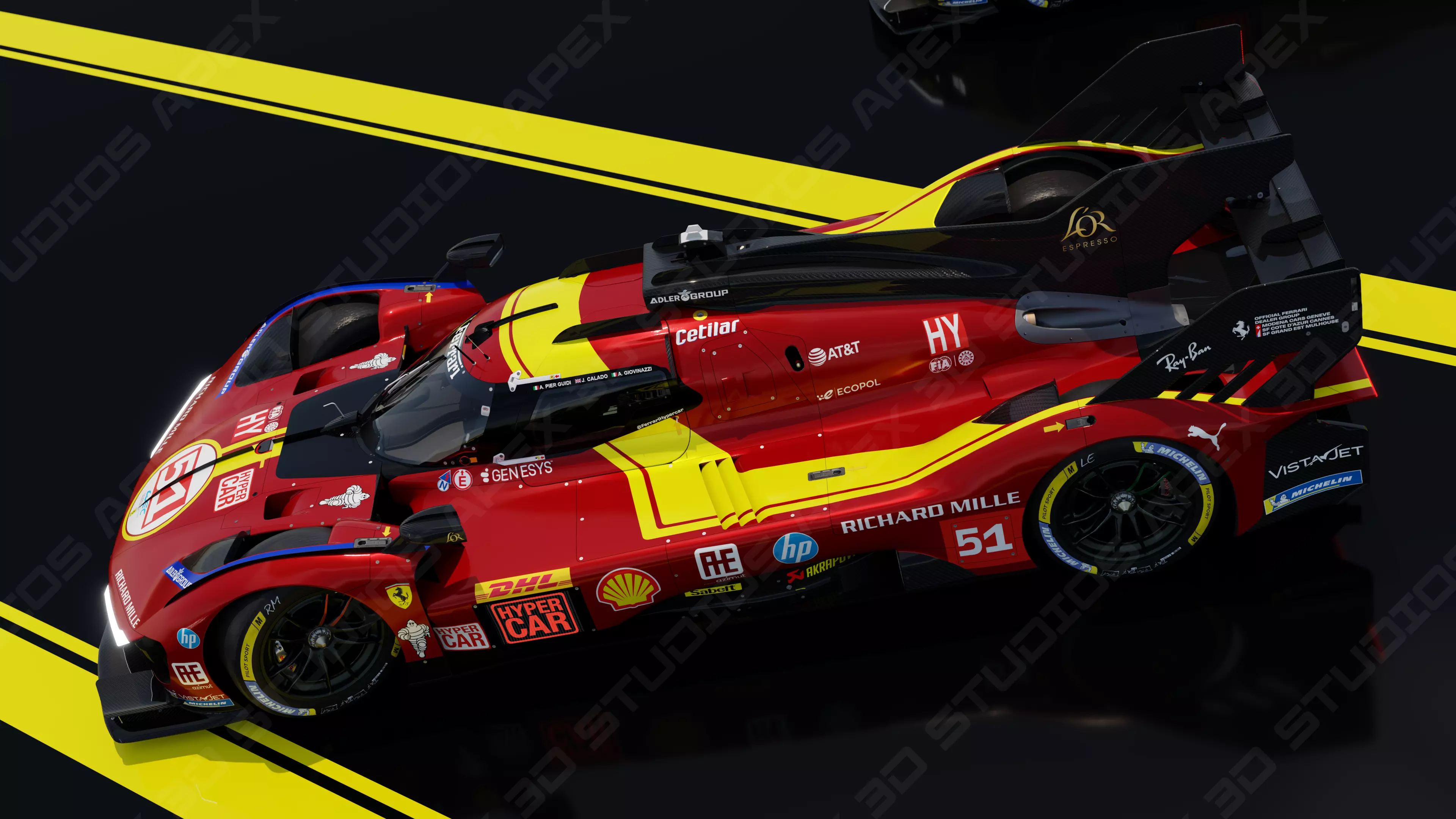 Ferrari 499P WEC 2025 - Platinum Edition 3D model_3