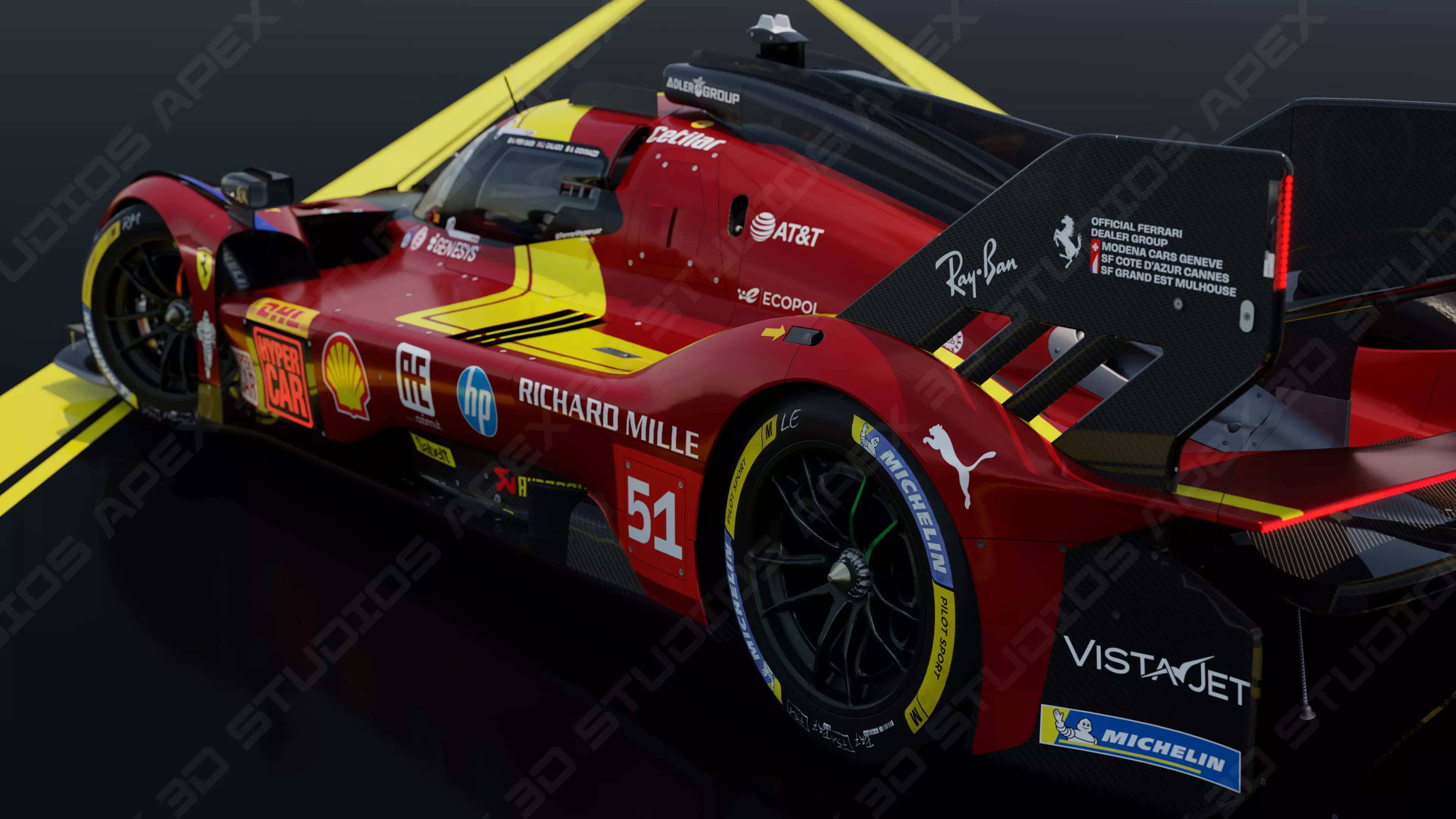 Ferrari 499P WEC 2025 - Platinum Edition 3D model_12