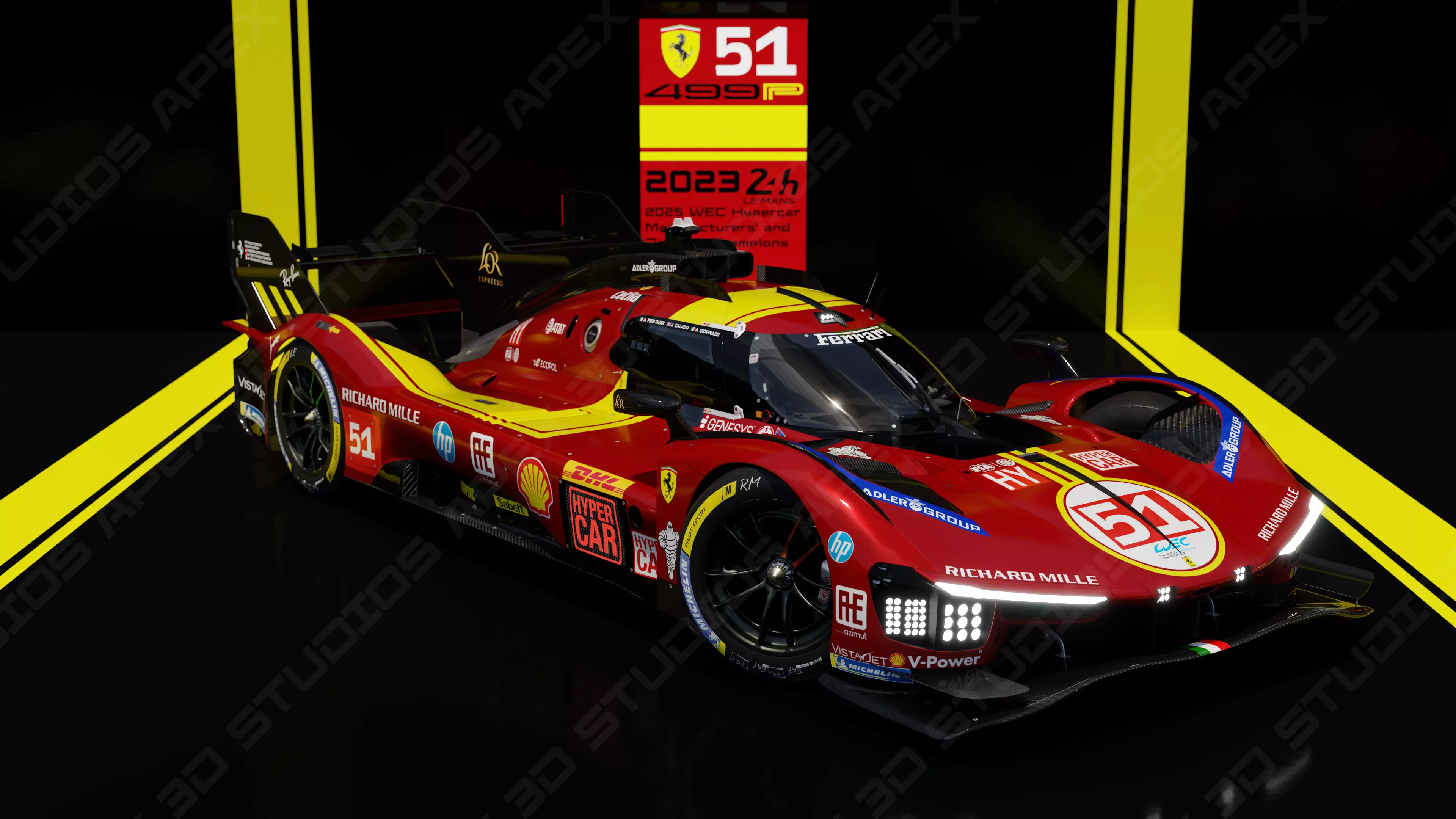 Ferrari 499P WEC 2025 - Platinum Edition 3D model_41