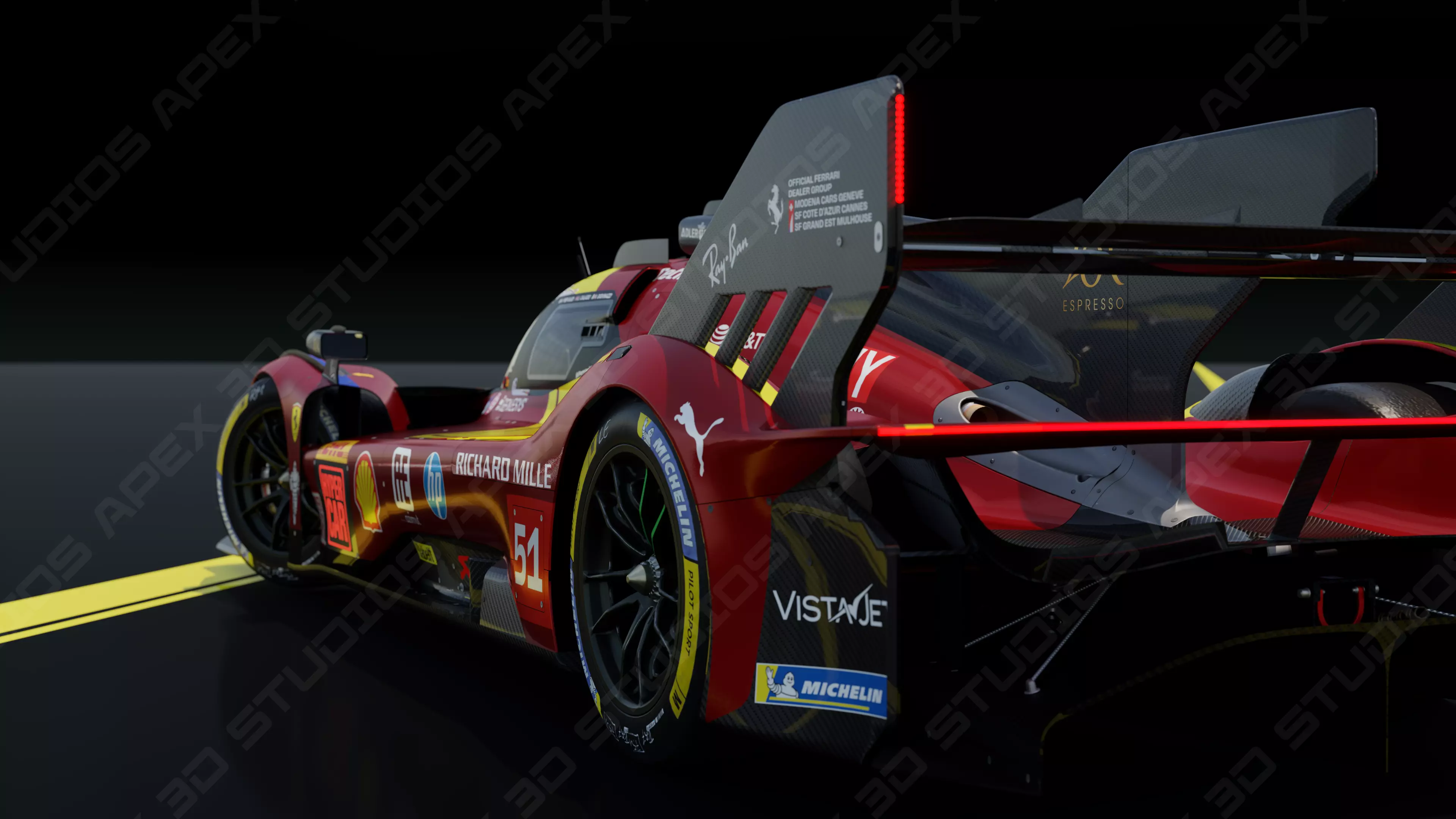 Ferrari 499P WEC 2025 - Platinum Edition 3D model_10