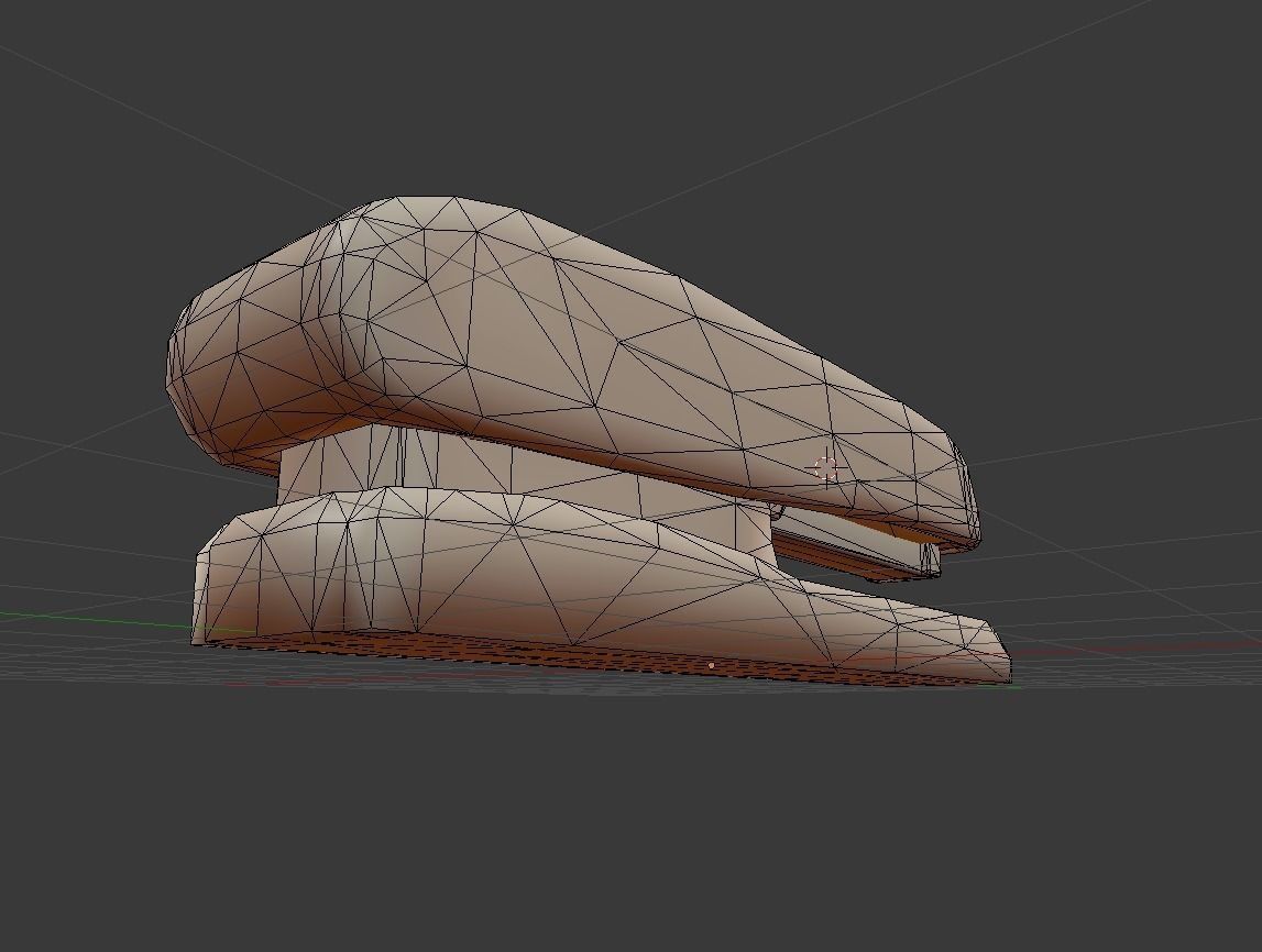 Stapler Rigged And Animated Gold Version Low-poly 3D model_10