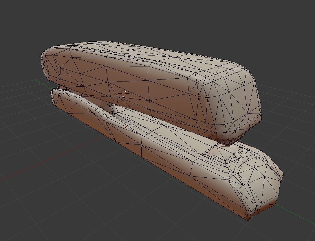 Stapler Rigged And Animated Gold Version Low-poly 3D model_12