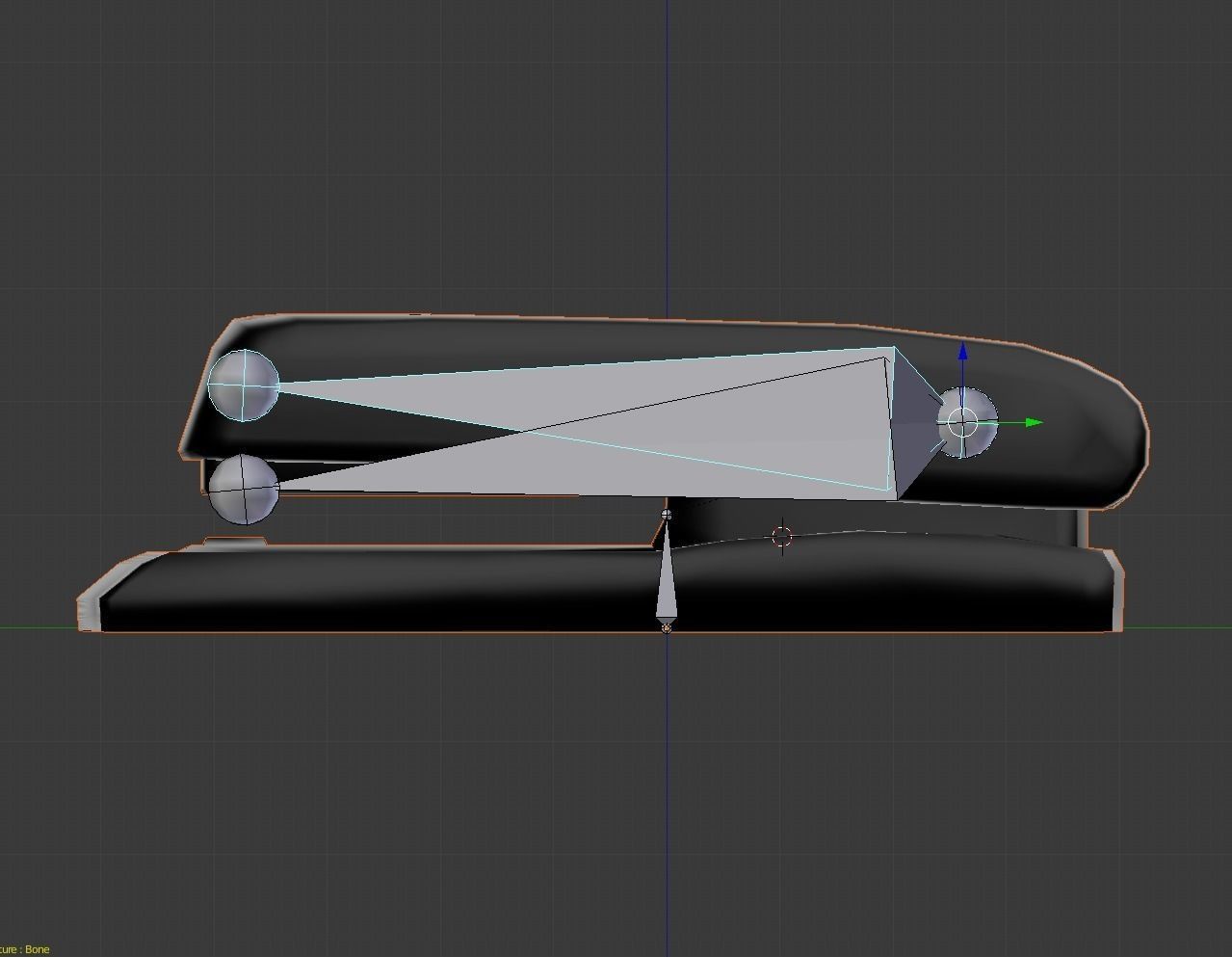 Stapler Rigged And Animated Gold Version Low-poly 3D model_9