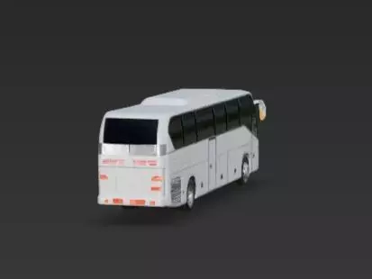 Luxury Tour Bus Holiday Coach 3D Model Rigged 3D print model_12