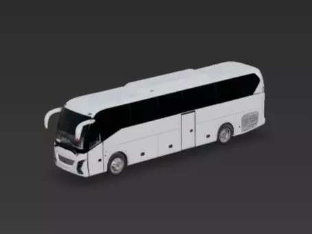 Luxury Tour Bus Holiday Coach 3D Model Rigged 3D print model_7