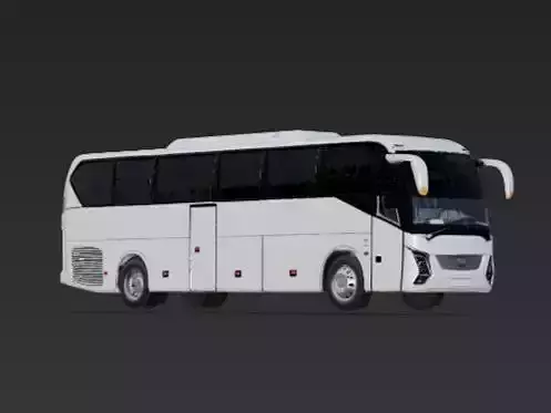 Luxury Tour Bus Holiday Coach 3D Model Rigged