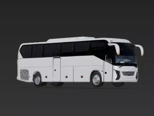 Luxury Tour Bus Holiday Coach 3D Model Rigged 3D print model_0