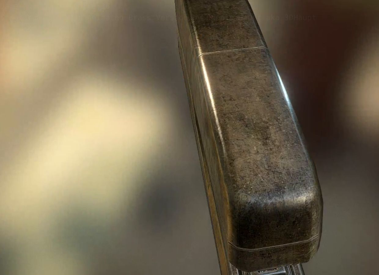 Stapler Rigged And Animated Brass Version Low-poly 3D model_19
