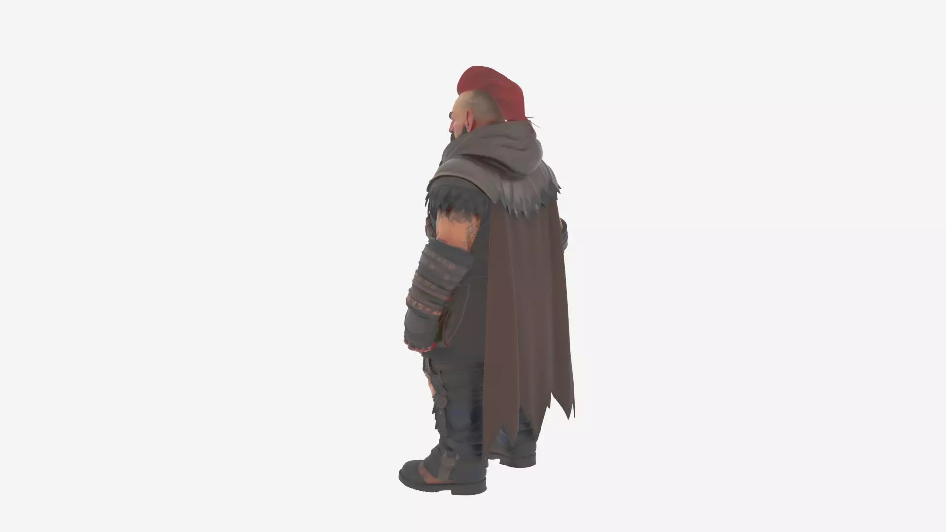 Highly Detailed Stealthy Burly Dwarf Rogue World of 3D Model 3D model_4