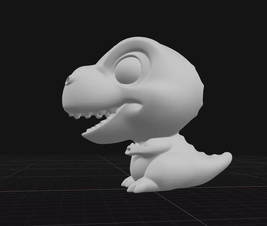 chibi dinosaur 3D print model_2