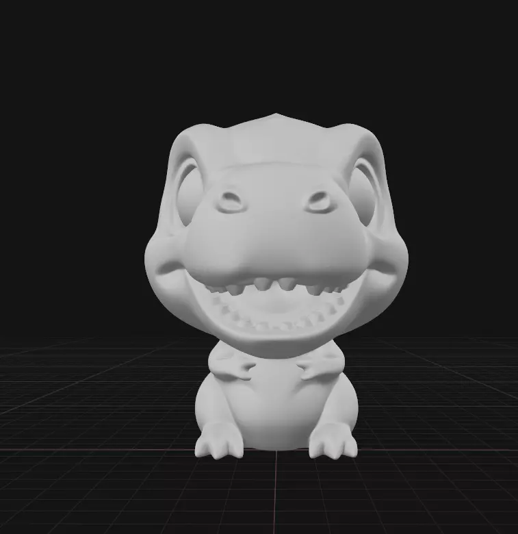 chibi dinosaur 3D print model_1