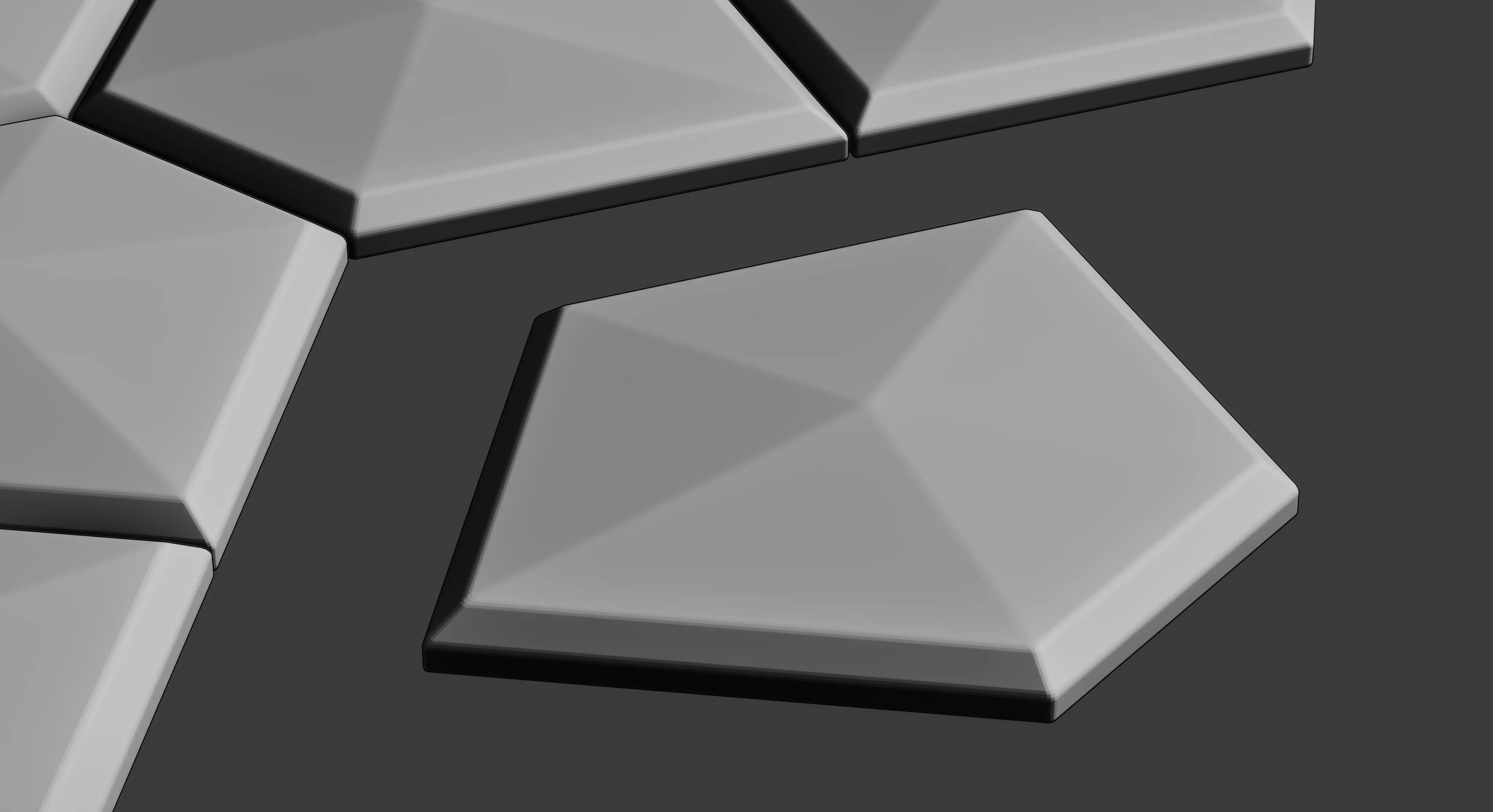 Modular Geometric Wall Panel -19S Decorative 3D Tile 3D print model_7