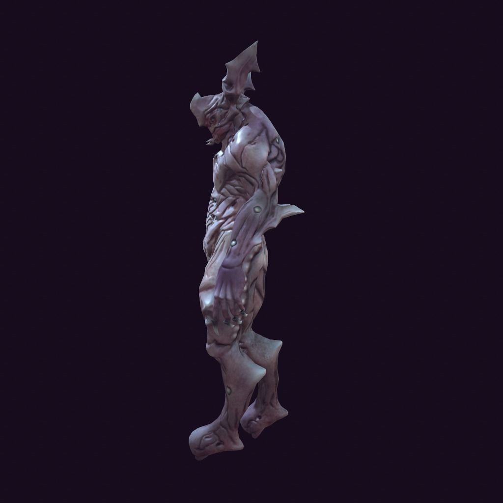 Creature Daemon Low-poly 3D model_4