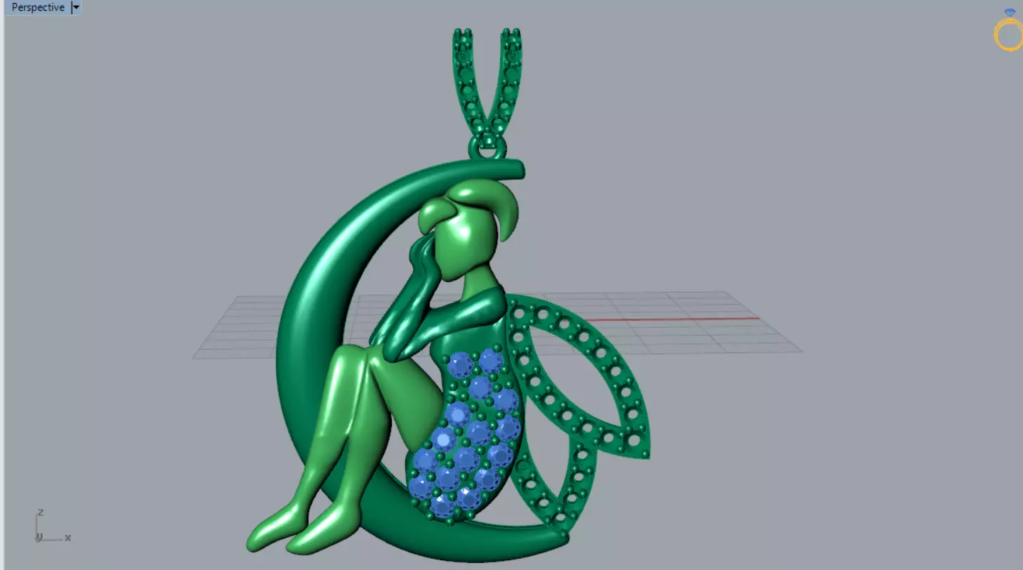 Moon and Night Sky Cosmic Glow STL Pendant Collection _8