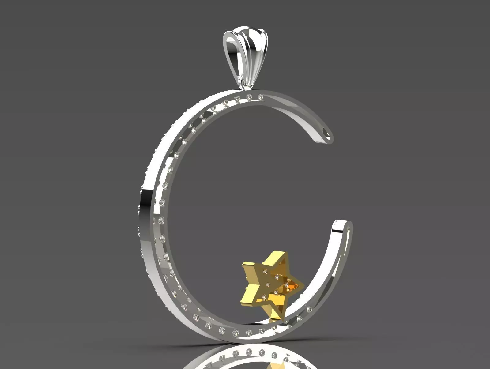 Moon and Night Sky Cosmic Glow STL Pendant Collection _22