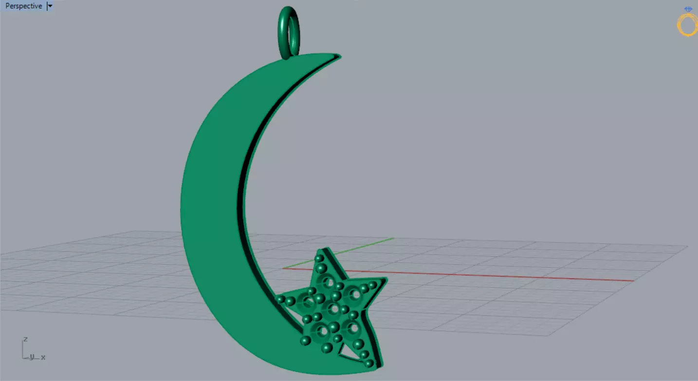 Moon and Night Sky Cosmic Glow STL Pendant Collection _17